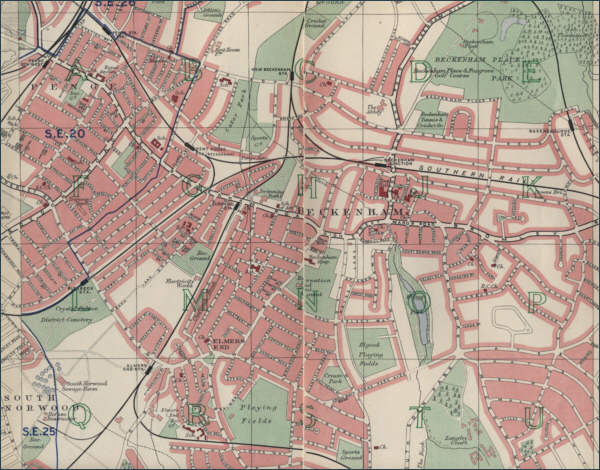 map of Beckenham, London