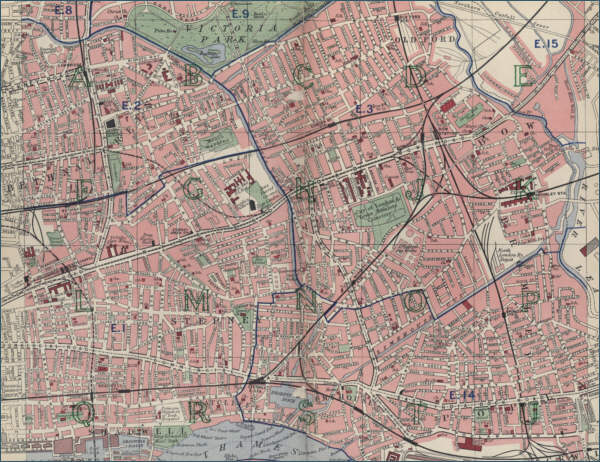 map of Bethnal Green, London