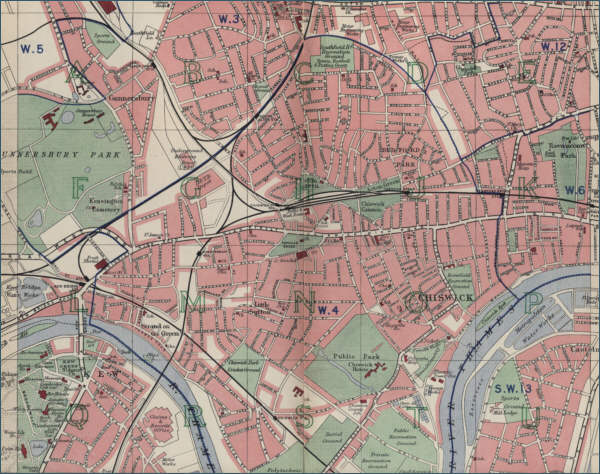 Map of Chiswick, London