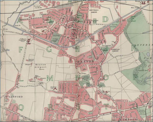 Map of Cranford, London