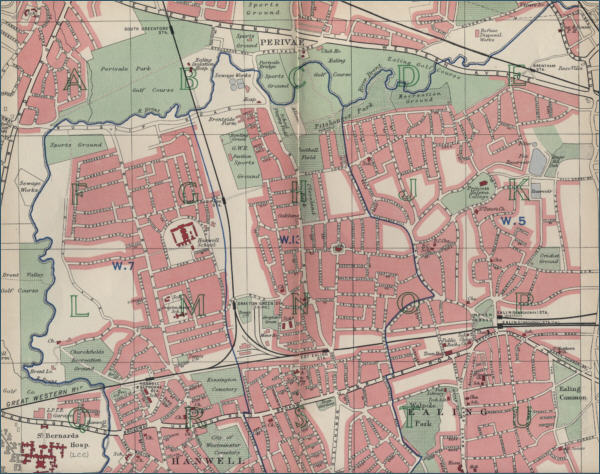 Map of Ealing, London