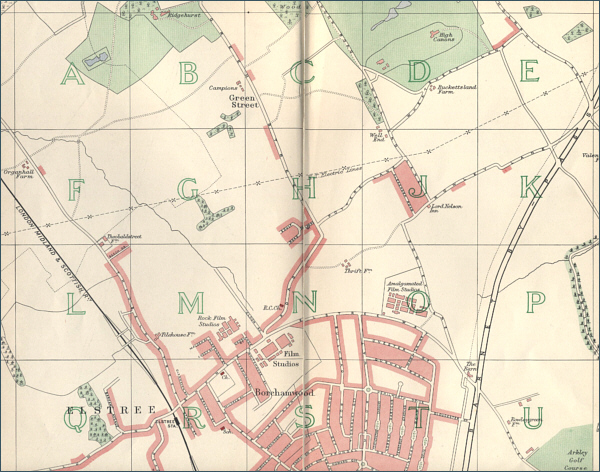Elstree map