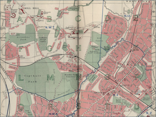 Map of Finchley, London