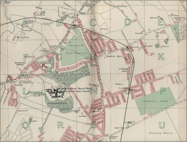 Map of Grange Hill, London