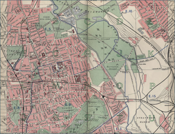 Map of Hackney, London