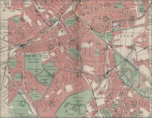 Map of Merton, London