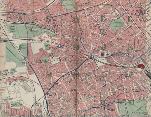 Map of Nottinghill, London