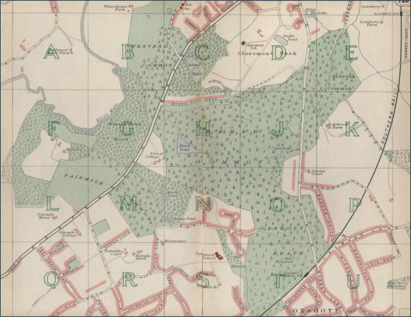 Map of Oxshott, London