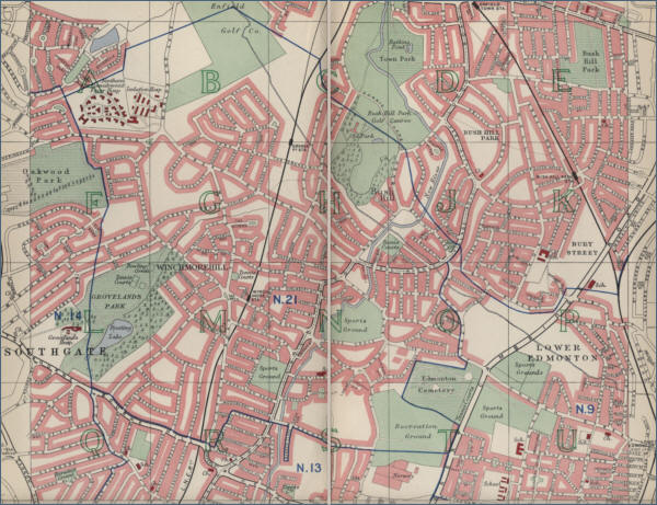 Map of Southgate, London