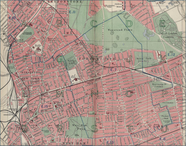 Map of Stratford, London