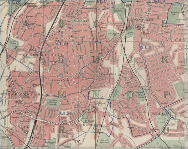 Map of Sydenham, London