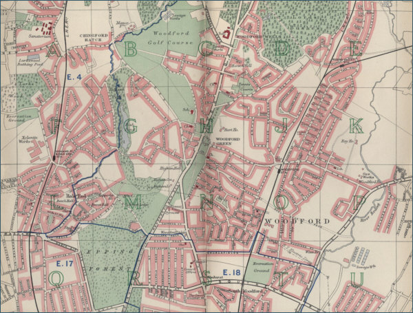 Map of Woodford, London