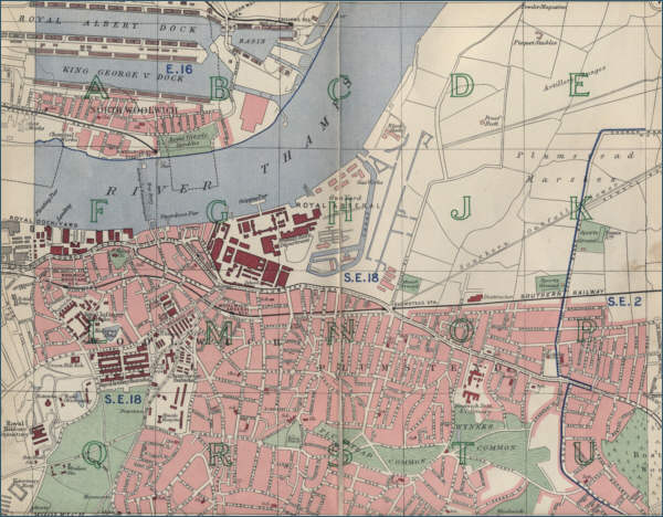 Map of Woolwich, London